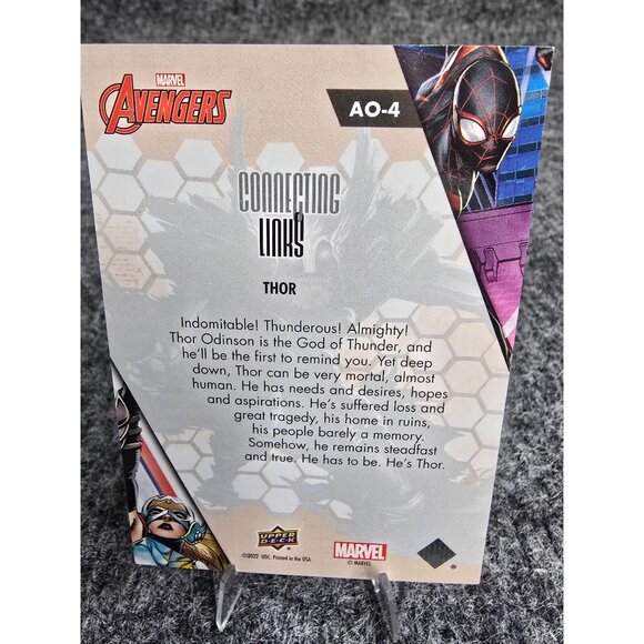 2024 Marvel Avengers Thor Upper Deck Collectible Trading Card AO-4 A54 - Picture 4 of 4